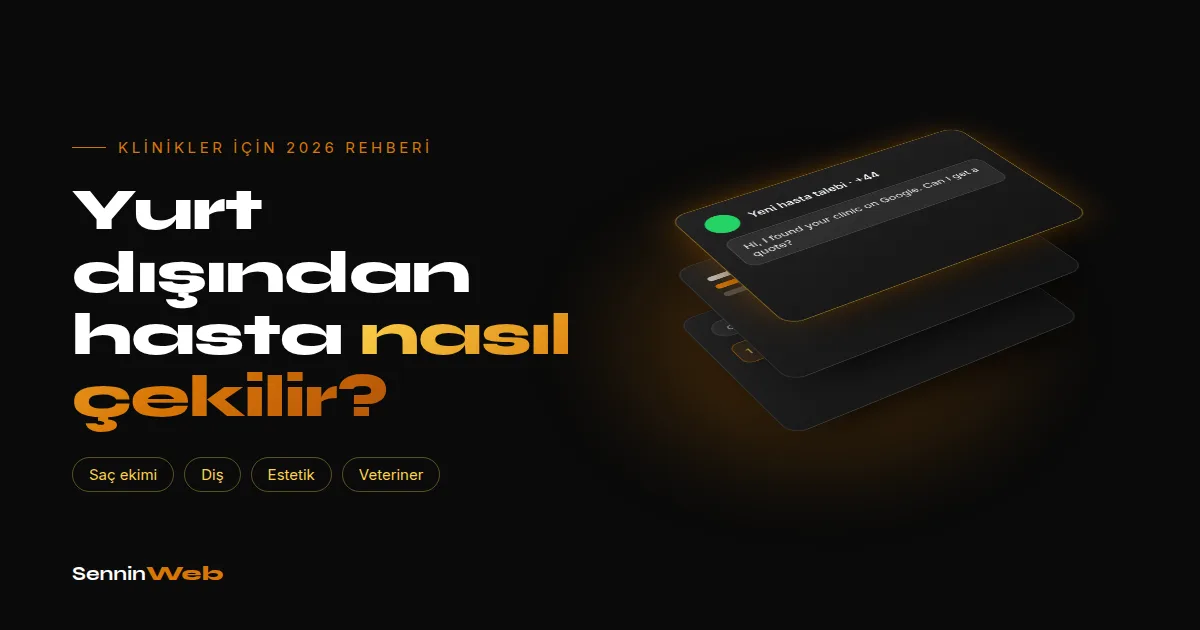 Yurt dışından hasta çekme rehberi: Google arama sonucu, klinik web sitesi ve WhatsApp hasta talebi katmanları